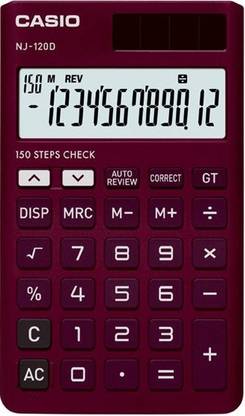 CASIO NJ-120D-RD Portable Basic  Calculator