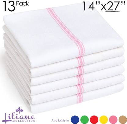 Liliane Collection Kitchen Towels (13pk) Dish Towels Pink Cloth Napkins