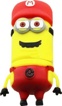 microware Red Cap New Shape Designer Fancy Pendrive 16 GB Pen Drive Compatible with Gaming Console, Desktop Computer, Television, Laptop USB 2.0 Rubber Case