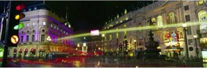 Buildings lit up at night Piccadilly Circus London England Canvas Art - Panoramic Images (18 x 6) Canvas Art