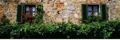 Windows Monteriggioni Tuscany Italy Canvas Art - Panoramic Images (18 x 6) Canvas Art