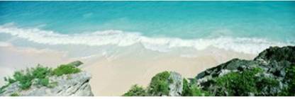 Surf on the shore Bermuda USA Canvas Art - Panoramic Images (18 x 6) Canvas Art