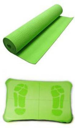 Mgear Yoga Mat and Silicone Case Combo for Wii Fit- Green Green 26 mm Yoga Mat