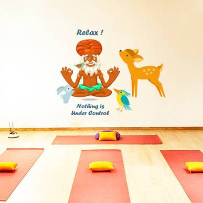 Flipkart SmartBuy 82 cm Wall Decals ' Relax - Nothinng under Control Quotes ' Wall Stickers Self Adhesive Sticker