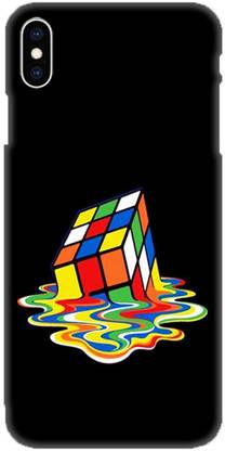 LEEMARA Back Cover for Apple iPhone XS max-Cube Print Mobile Back Cover