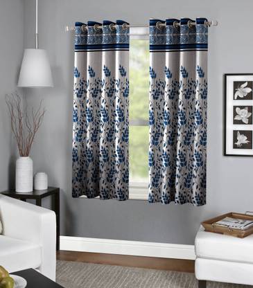 COMFY SHEET HUB 60 cm (2 ft) Polyester Semi Transparent Window Curtain (Pack Of 2)