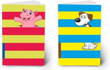 CRAFTED DREAMS Multi colour Character Notebook A5 Notebook unruled 64 Pages