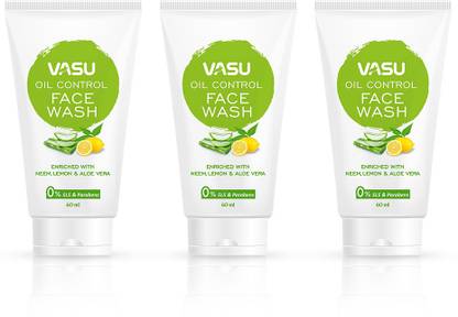 VASU Oil Control 60 ml (Pack of 3) Face Wash