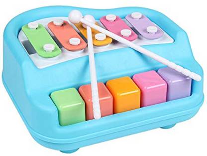 Toyswala Melody Musical Xylophone and Mini Piano, Nothing Toxic, Non-Battery Blue
