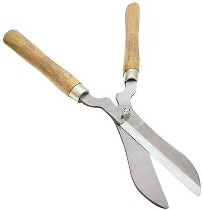 IBEX Garden Wooden Handle Hedge Shears/Cutter Comfort Grip Hedge Shear