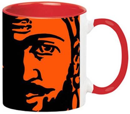 ARTBUG Printed Design -1147-Red Ceramic Coffee Mug