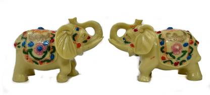 Gracias Trunk Up Elephant For Wish Fulfiment Decorative Showpiece  -  6 cm