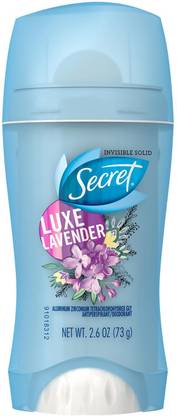Secret Invisible Solid Deodorant Stick, Luxe Lavender Deodorant Spray  -  For Men & Women