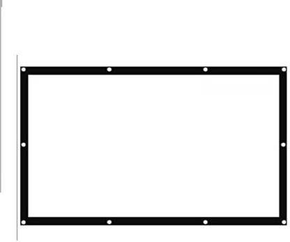 WDS ®Eyelets Projector screens 120 Inch-Diagonal, 6ft.Height x 8ft.width In 4:03 Aspect Ratio, Support HD,3D & 4K Technology Projector Screen (Width 500 cm x 44.5 cm Height)