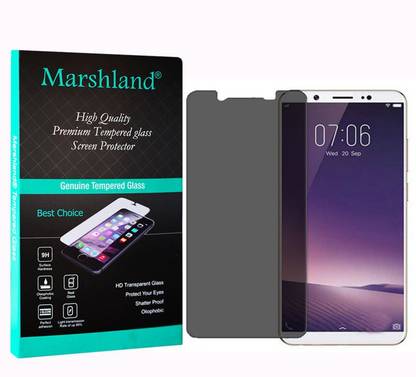 MARSHLAND Tempered Glass Guard for Privacy, VIVO V7, Screen Protector 2.5D Round Edge Anti Scratch Glass
