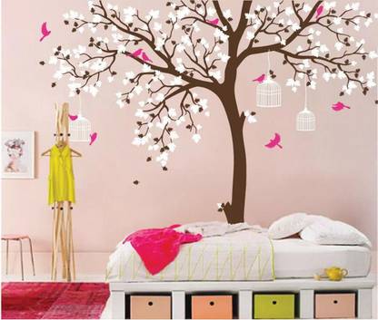Kayra Decor Latest Large Tree Wall Design Stencils for Wall Painting and Home Wall Decoration Suitable for Room Decor and Craft (PVC, 100-inch x 72-inch) KDS90041 Wall stencil Stencil