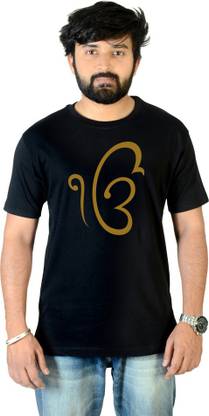 Printed Men Black T-Shirt
