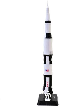 NEW RAY Space Rocket Model Kit with Plastic Stand, 1/48 Scale