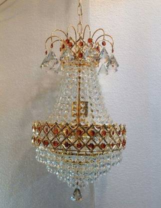 Prmoagen LED Crystal Jhumar Light Chandelier Ceiling Lamp