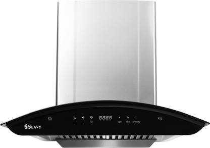 Seavy Ciaz Stainless Steel 60cm Auto Clean Wall Mounted Silver/Steel Grey 1200 CMH Chimney