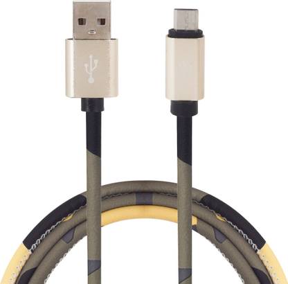 IN4TECH Mono Audio Cable 1.5 m Grey & Yellow Color Leather Embossing (IT110)