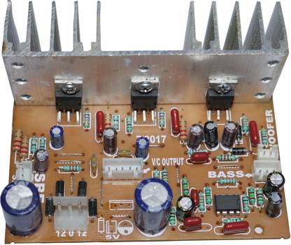 Nktronics 2.1 home theater amplifier board with bass boost support tda2030 Power Supply Electronic Hobby Kit