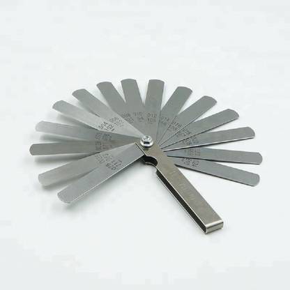 GSK Corporation 15 Blades Feeler Gauge Dual Marked Metric /Imperial Range 0.05-0.63 mm Measurement Tape