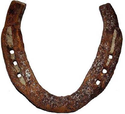 Astrodidi Original Black Horse Shoe / Kale Ghode Ki Naal Decorative Showpiece  -  9 cm