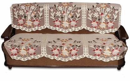 AG Creations 3S Net Fabric Sofa Cover Set (Off White), 2 PIC Sofa Fabric