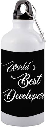 COLOR YARD सफेद पर बेस्ट वर्ल्डस बेस्ट डेवलपर 600 ml सिपर