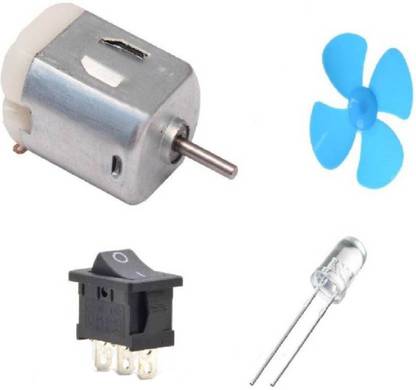 Zigshash Science Educational Learning Hobby Kit (1 DC motor 1 Propeller 1 SPDT switch 1 LED ) Motor Control Electronic Hobby Kit