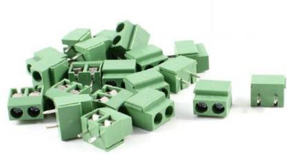 DANGI E SHOP LIXF HOT 2 Pole 5 mm Pitch PCB Mount Screw TermInal Block Connector 8A 250V -20 Pieces interconnect Wire Connector