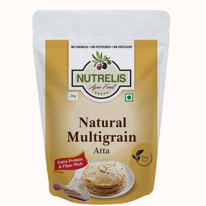NUTRELIS Natural Multigrain Atta 1 KgX2(2KG Pack of 2)