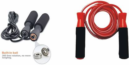 SPORTLAND Fitness Rope With Comfortable Foam Grip Freestyle Skipping Rope
