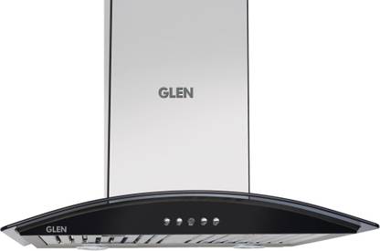 Glen Cooker Hood 6071 GF 60CM 1250M3 BF LTW Wall Mounted Silver 1250 CMH Chimney