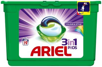 Ariel 3-in-1 Pods Colour and Style Washing Capsules, 19 Washes Regular Detergent Pod