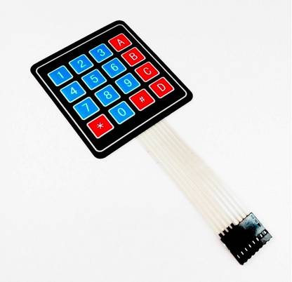 Robokitshop 16 Key 4 x 4 Membrane Switch Keypad 4x4 4*4 Matrix Array Matrix Electronic Components Electronic Hobby Kit