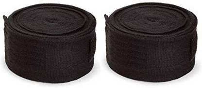 DreamPalace India Best Quality Stretchable (113 inches) Black Black Boxing Hand Wrap