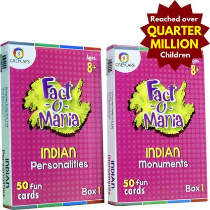 Greycaps Fact-O-Mania Indian Personalities & Monuments (2 Boxes Combo)