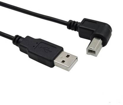 PAC Ethernet Cable 1.5 m 1.5 METER RIGHT ANGLE L SHAPED USB PRINTER CABLE USB 2.0 A TO B CABLE