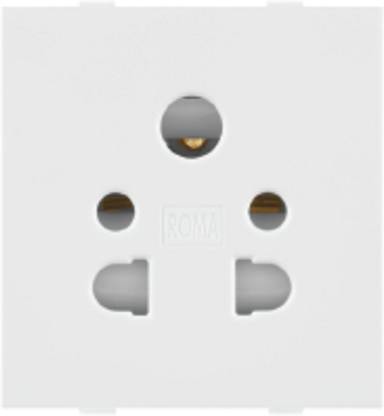 ANCHOR Roma 10A, Multi Socket for Cell Phone Pin or 2Pin & 3 Pin (30373) PAck of 2 10 A Three Pin Socket