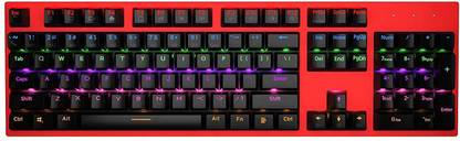 Redgear Mechanical Keyboard with Red removable Top Cover Wired USB Standard Gaming Keyboard Compatible with Desktop, Laptop, Mac