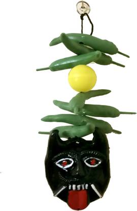 SK Craft Nimbu Mirchi Nazar Battu Wall Hanging Evil Eye Protector for Home Decorative Showpiece  -  28 cm