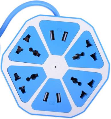 Techobucks Extension Board 1.8M Cable Multi Switched 4 USB Outlets 4 Socket Extension Boards