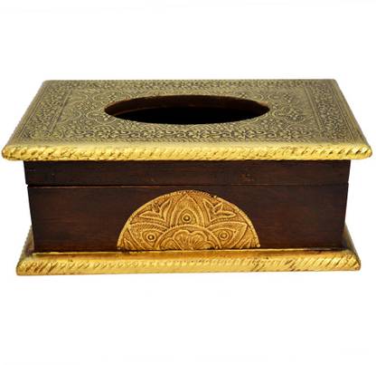 Santarms 1 Compartments Wooden Tissue Paper Box
