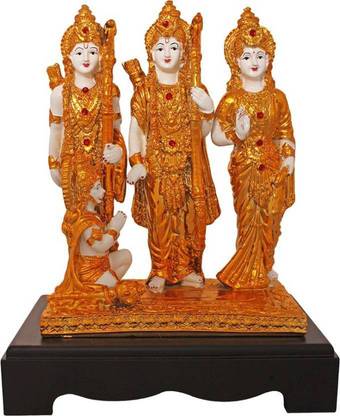 BEI Ram Darbar / Lord Rama ,Sita, Laxman and Hanuman Idol Decorative Showpiece  -  30 cm