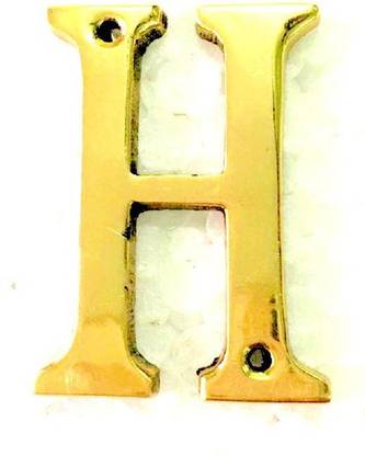 Robin Export Company Alphabet H' Brass Letter Door House Address Sign