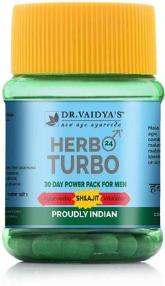 DR. VAIDYA'S Herbo-24-Turbo Capsules - 30 Day Power Pack for Men