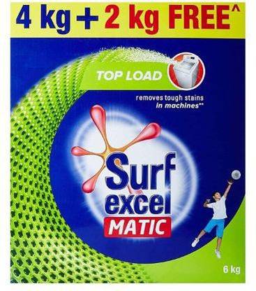 Surf excel Matic Top Load Detergent Powder 4 + 2 kg Detergent Powder