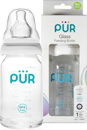 PUR 4 oz. Glass Feeding Bottle - 130 ml